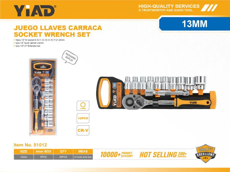 SET NASADNIH KLJUČEVA 13MM 51012