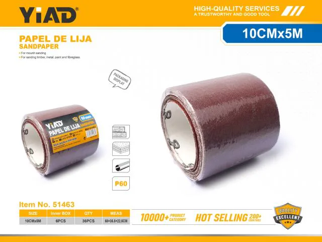 BRUSNI PAPIR10CMX5M P60 51463