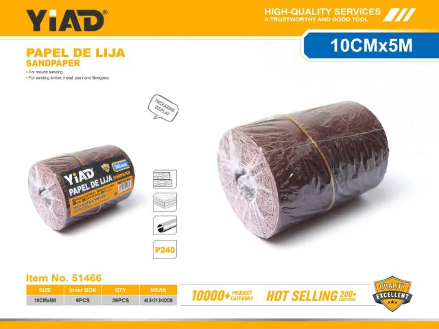 BRUSNI PAPIR10CMX5M P240 51466