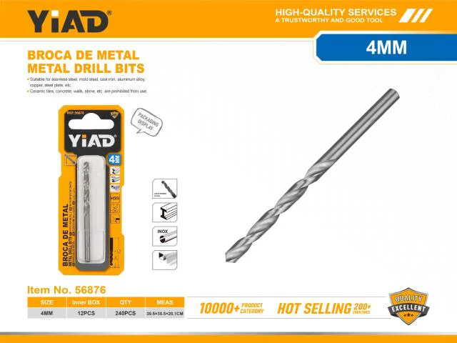 BORER ZA METAL FI 4MM 56876