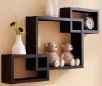 MAKER DEKORATIVNA POLICA ZA ZID CRNA MAK1254