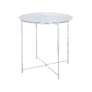 MAKER METALNI POMOĆNI STOLIĆ BIJELI 50CM MAK26-112
