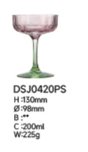 STAKLENA ČAŠA NA STOPU 200ML 13CM X 9,6CM MAK3939