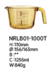 MAKER BOKAL STAKLO S MJEROM 1255ML MAK3971
